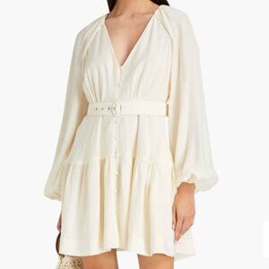 SIMKHAI Deidra gathered slub woven mini dress, Size: XS NWOT